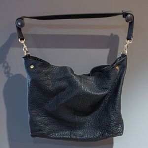 Vince Camuto Textured Black Hobo Bag